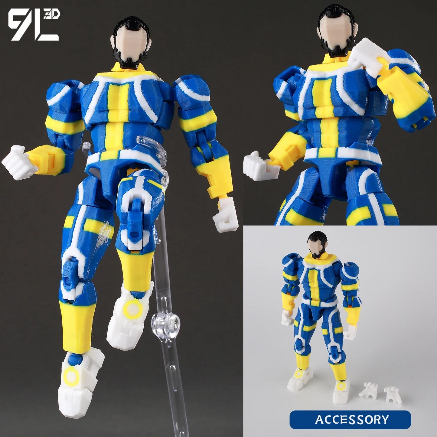 9L3D Superman & Batman Action Figures – Multi-Jointed Poseable LUCKY13 Titan13 Collectible Hero Toys