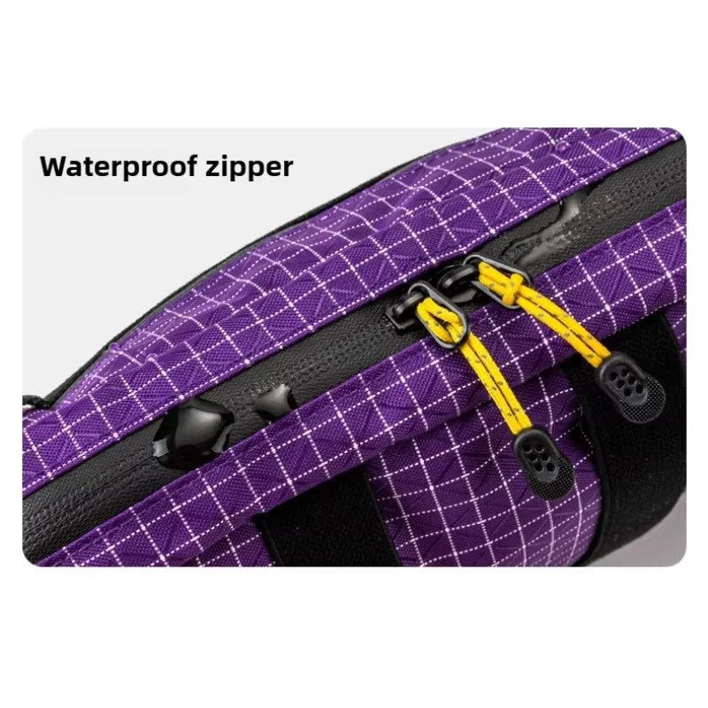 Dyneema Fiber Waist Pack - 1.1L Ultralight Waterproof Multi-Pocket Bag for Cycling, Running, Hiking & Camping