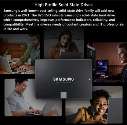 SAMSUNG 870 EVO SSD – 1TB, 2TB, 500GB, 250GB Internal Solid State Drive, SATA3 2.5 Inch for Laptop & Desktop PC