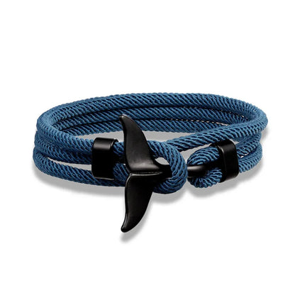 Whale Tail Anchor Bracelet - Adjustable Ocean Style Rope Couple Friendship Jewelry