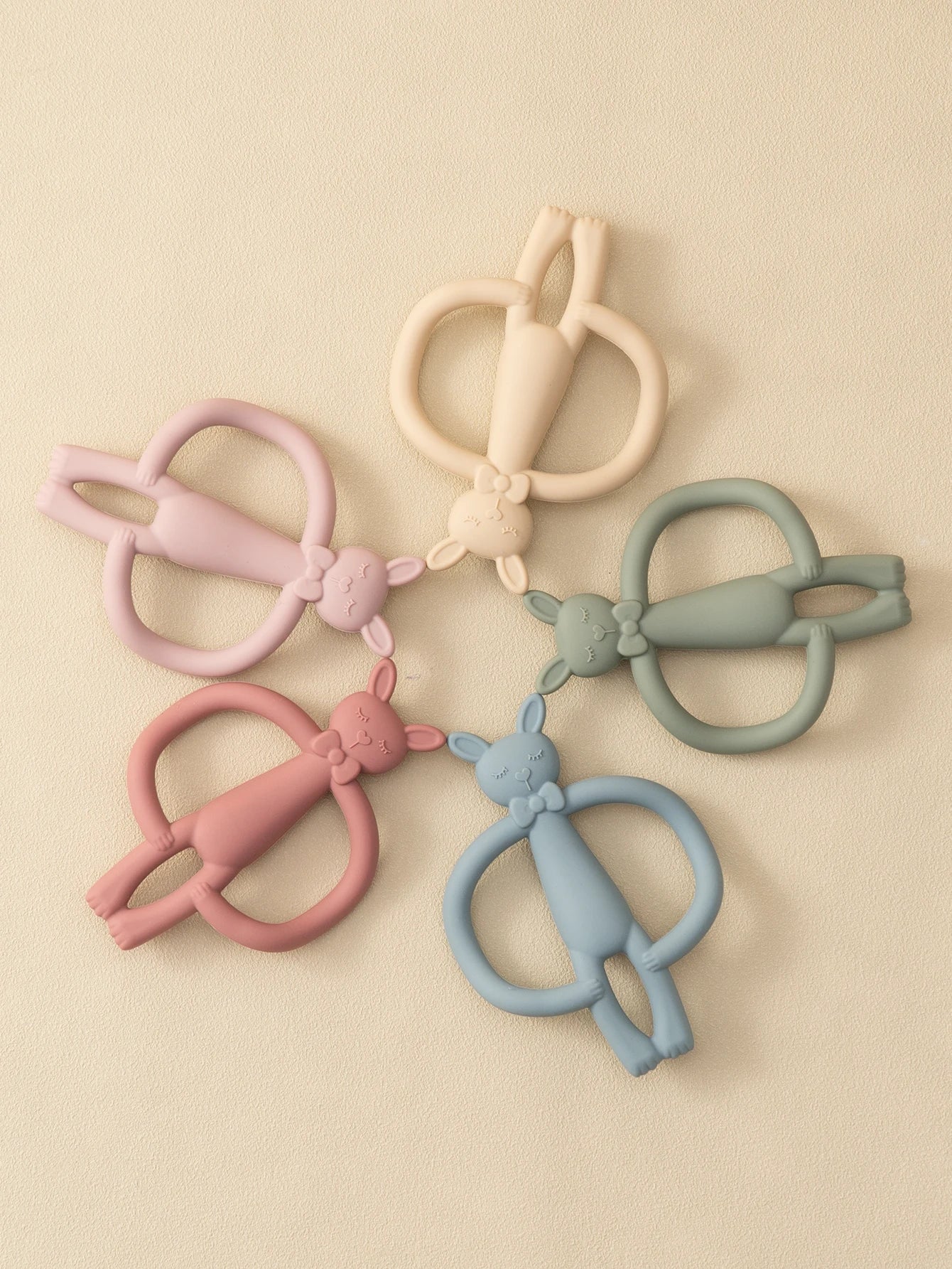 Silicone Baby Rabbit Teether Toy - Cartoon Nursing Chew Toy for Newborns Infants Teething Relief Gift