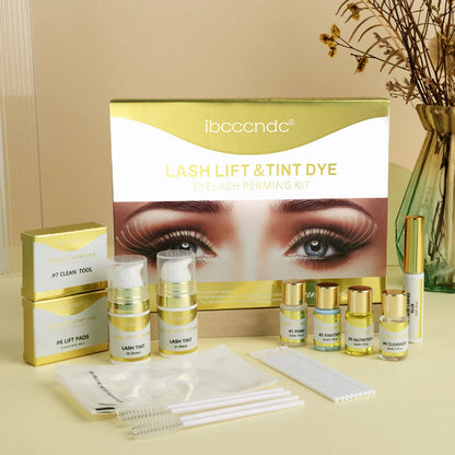 Professional Semi-Permanent Brow & Lash Lift Kit – Brow Lamination, Eyelash Perming & Tinting Makeup Set