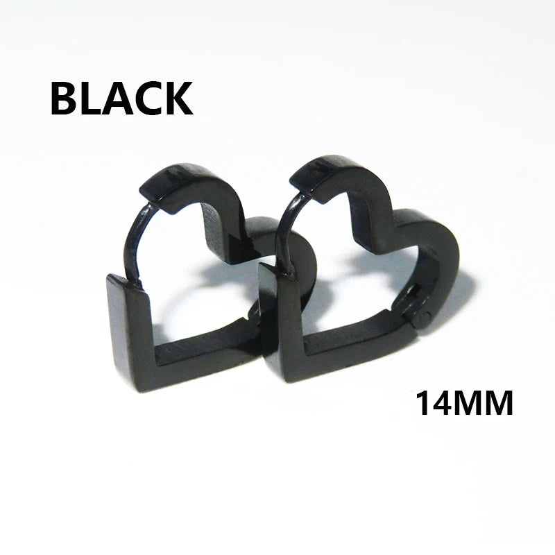 Stainless Steel Triangle Earrings - Unisex Punk Rock Geometric Push-Back Jewelry for Men & Women