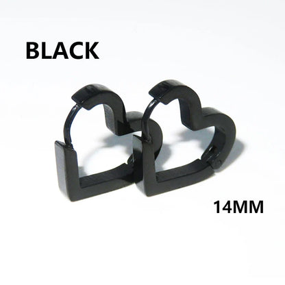 Stainless Steel Triangle Earrings - Unisex Punk Rock Geometric Push-Back Jewelry for Men & Women