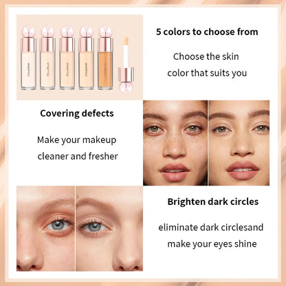 Pore Blurring Concealer - Moisturizing Oil Control Long Lasting Sweat Resistant Makeup for Facial Blemish Coverage