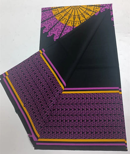 100% Cotton Ankara Wax Fabric - High Quality Soft Real Dutch Pagne Print for Dresses & Sewing