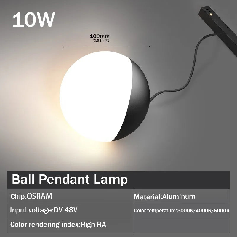LED Magnetic Track Light Grille, Modern Embedded Flexible Linear Flood Lamp, DC48V Ceiling Spotlight for Indoor Living