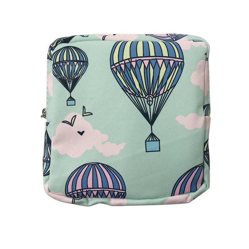 Cute Cartoon Girl Cosmetic Bag – Mini Travel Makeup Organizer for Lipstick, Sanitary Pads & Toiletries
