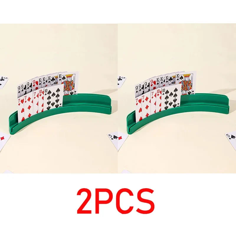 Plastic Poker Card Stand Holder - Creative Playing Card Support Clip Base for Easy Hands-Free Board Games