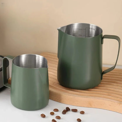 350/600ML Stainless Steel Milk Frothing Pitcher – Precision Scale Latte Jug for Coffee, Barista & Professional Cafe Use