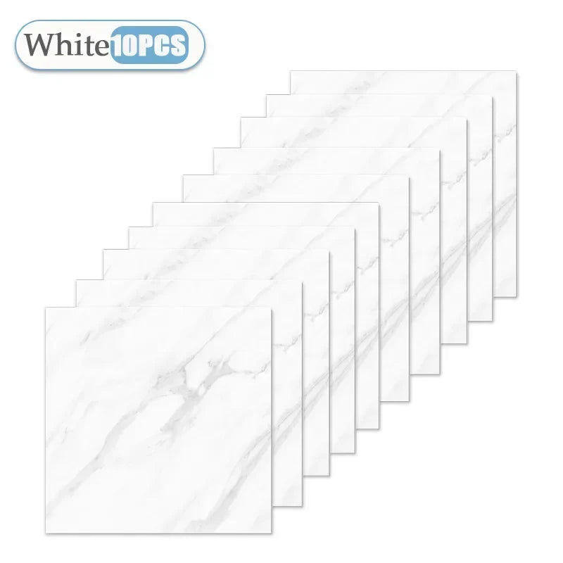 Self Adhesive Tile Wallpaper Stickers - 10/20/40PCS Waterproof 30x30cm Floor Decals for Kitchen, Bathroom & Home Decor