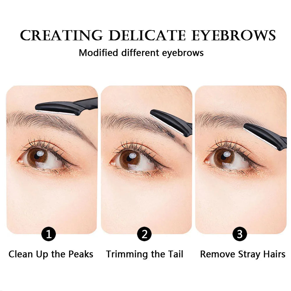 Portable Eyebrow Trimmer & Face Razor – Hair Remover Blades for Eyebrow Epilation and Makeup Grooming