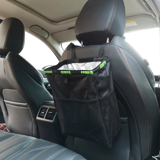 Waterproof Foldable Car Trash Can - Large Capacity Hanging Rubbish Bin & Waste Organizer for Car Accessories
