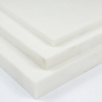 High-Density Chair Foam Cushion – White Square Upholstery Replacement Seat Pad, Premium Quality