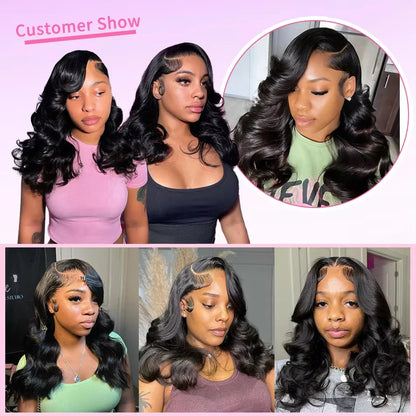 Brazilian Body Wave Short Bob Wig – 13x4/13x6 HD Transparent Lace Front, Pre-Plucked 5x5 High Density Human Hair Lace Frontal Wig