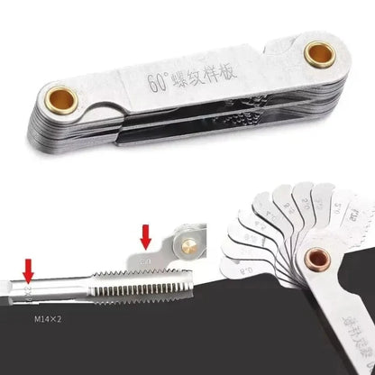 Metric & Inch Thread Plug Gauge - 55/60 Degree Carbon Steel Screw Pitch Measurement Tool for Lathe Work