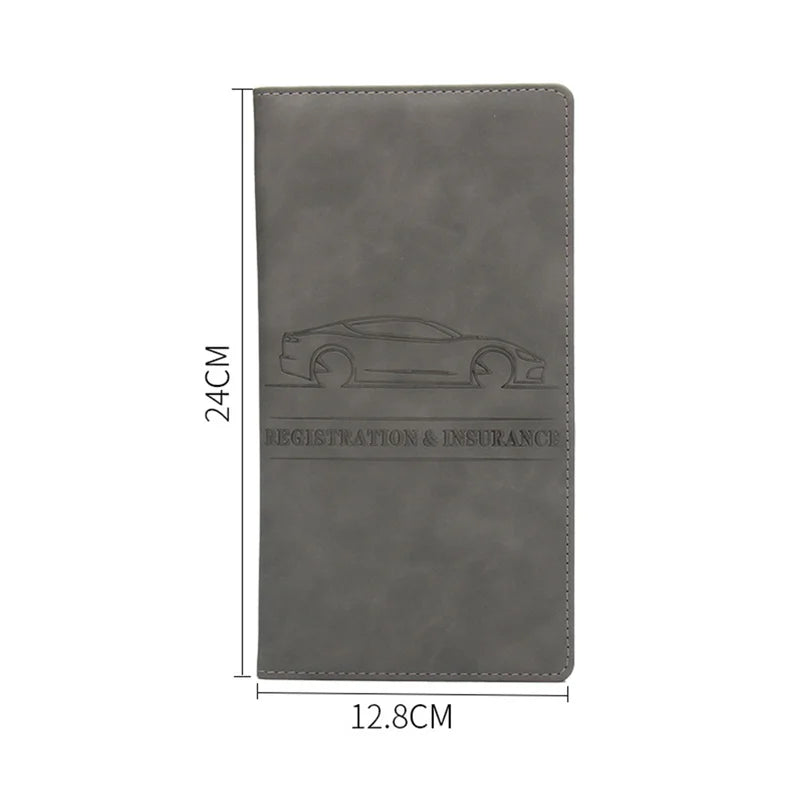 Leather Car Registration & Insurance Holder – Men's Driving License Cover, Auto Documents & Credit Card Storage Bag