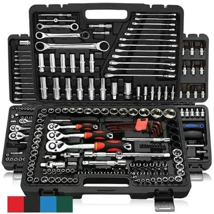 Motorcycle Tool Kit Set - 150/46PCS Ratchet Wrench Socket Set for Auto Repair & Maintenance
