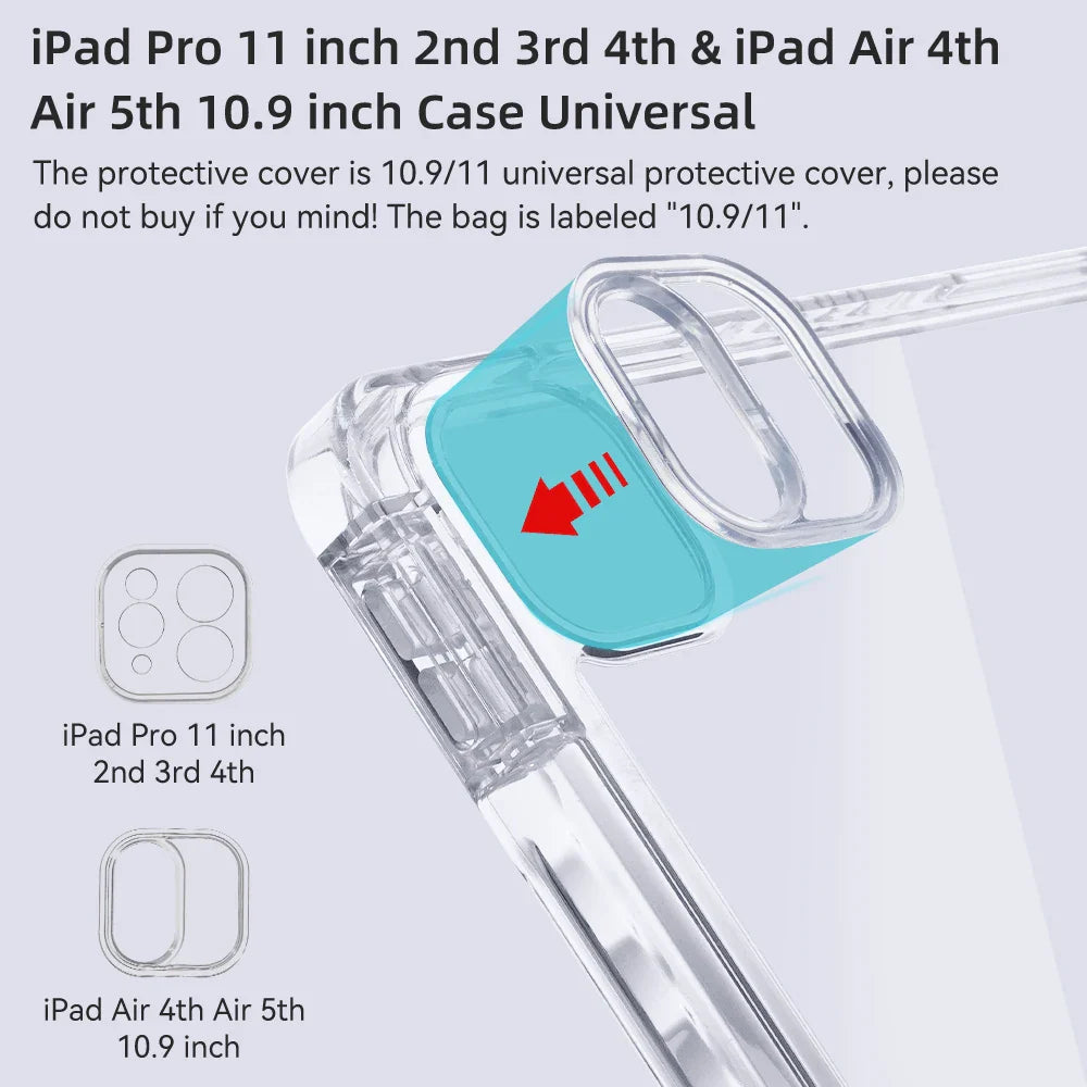 Universal iPad Case — Compatible with iPad Air, Pro, Mini & 10th/11th Gen Models — Protective Cover for 7–13-inch Tablets