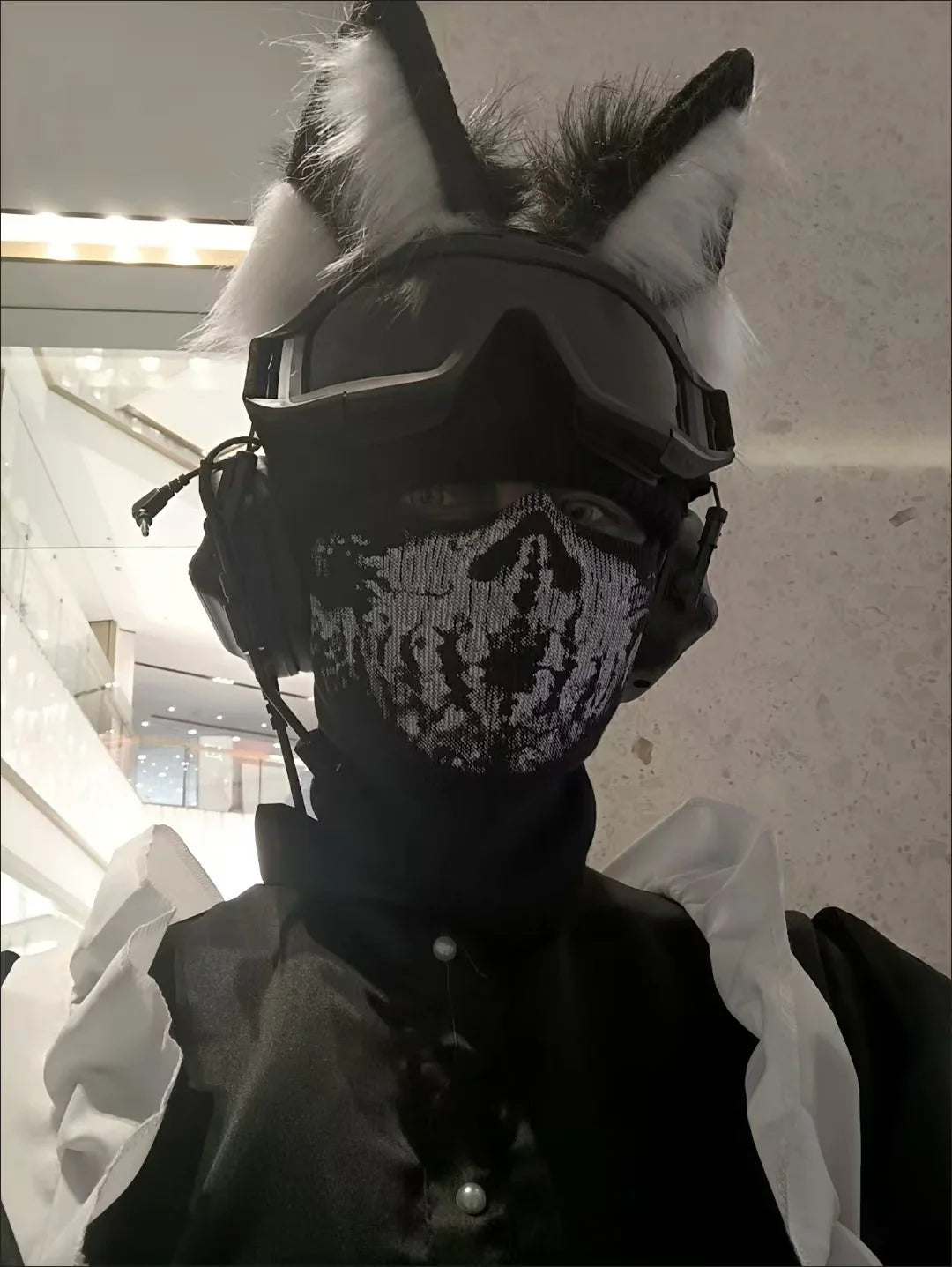 Skull Ghost Motorcycle Mask - Windproof Skeleton Face Cover for Cosplay, Riding & Outdoor Wear