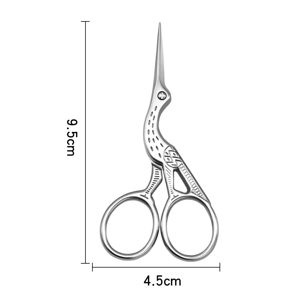 Stainless Steel Makeup Scissors - 9CM Compact Eyebrow Nose Hair & Nail Grooming Tool