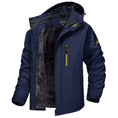 TACVASEN Winter Fleece Lined Parka - Waterproof Windproof Ski Snowboard Jacket with Removable Hood