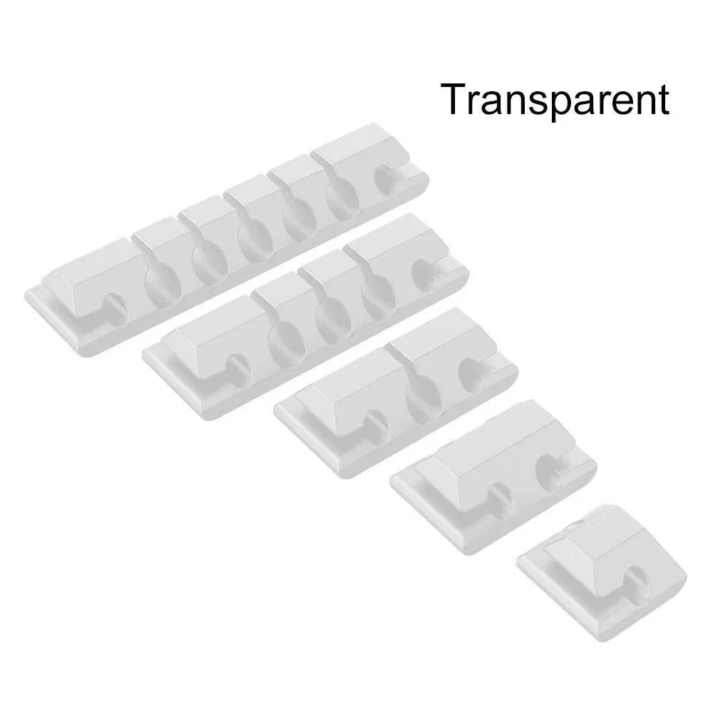 Silicone Cable Holder Organizer - Flexible Cord Management Clips for USB Wires, Earphones, Mouse & Keyboard Cables