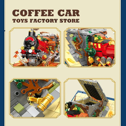 LED Magic Train Building Block Set – 3D Locomotive & Station MOC Puzzle Toy DIY Gift for Kids & Adults