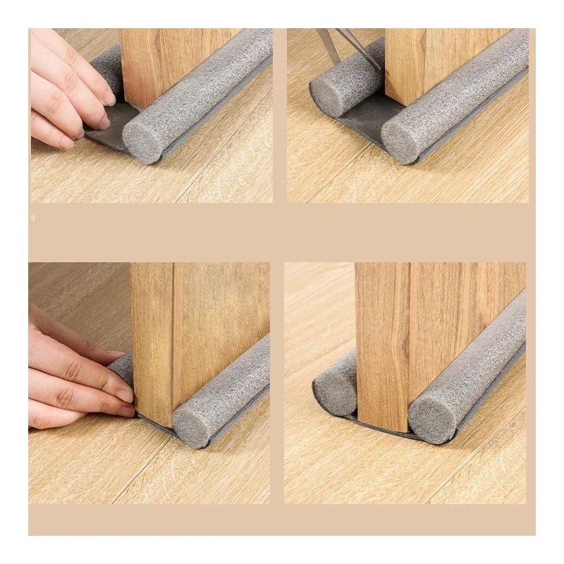 Flexible Door Bottom Seal Strip - Windproof Dustproof Weatherstrip Guard and Draft Blocker for Home Doors