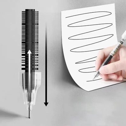 10pcs Needle Tip Gel Pens - High Quality Liquid Ink Ballpoint Pens for School Office Writing & Kawaii Stationery