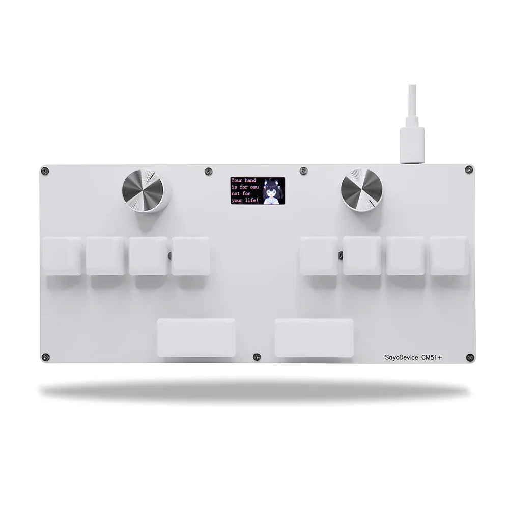 CM51 SayoDevice Rapid Trigger Gaming Keypad with Knob & Screen – Magnetic Switch Macro Keyboard for OSU, DJMAX & Shortcuts