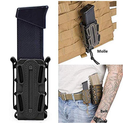 Tactical 9mm Single Magazine Pouch — MOLLE Quick‑Release Holder for Glock, Beretta & P226 Hunting Gear