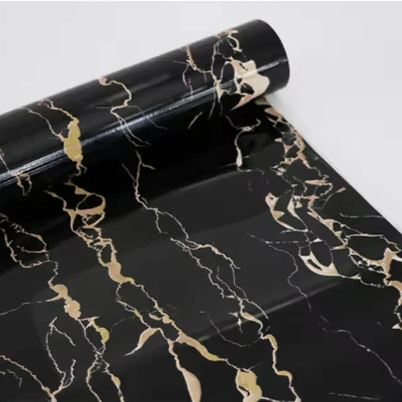 40cm PVC Marble Wall Sticker - Waterproof Oil-Resistant Self-Adhesive Kitchen Decor