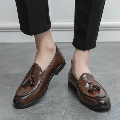 Men’s Formal Tassel Loafers - Classic Slip-On Business & Dress Shoes