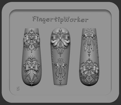 Snake Lolita Bow, Mushroom, Rose, Lotus, Bear 3D Acrylic Nail Mold - DIY Silicone Nail Decorations & Nail Art Products