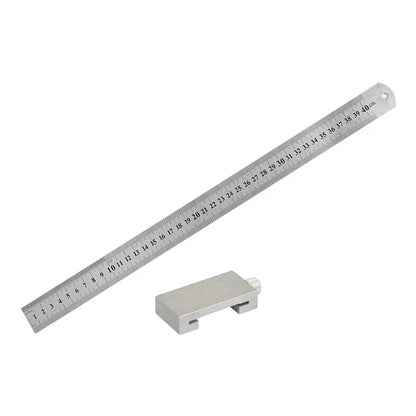Metal Carpenter Square Ruler — Woodworking Measuring & Marking Gauge with Positioning Block
