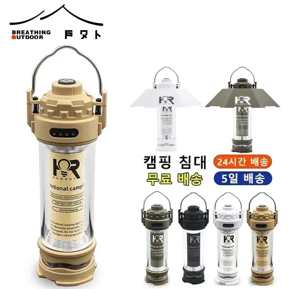 BATOT 3000mAh LED Camping Light - USB Rechargeable Lantern & Flashlight with 5 Lighting Modes for Tents & Emergencies