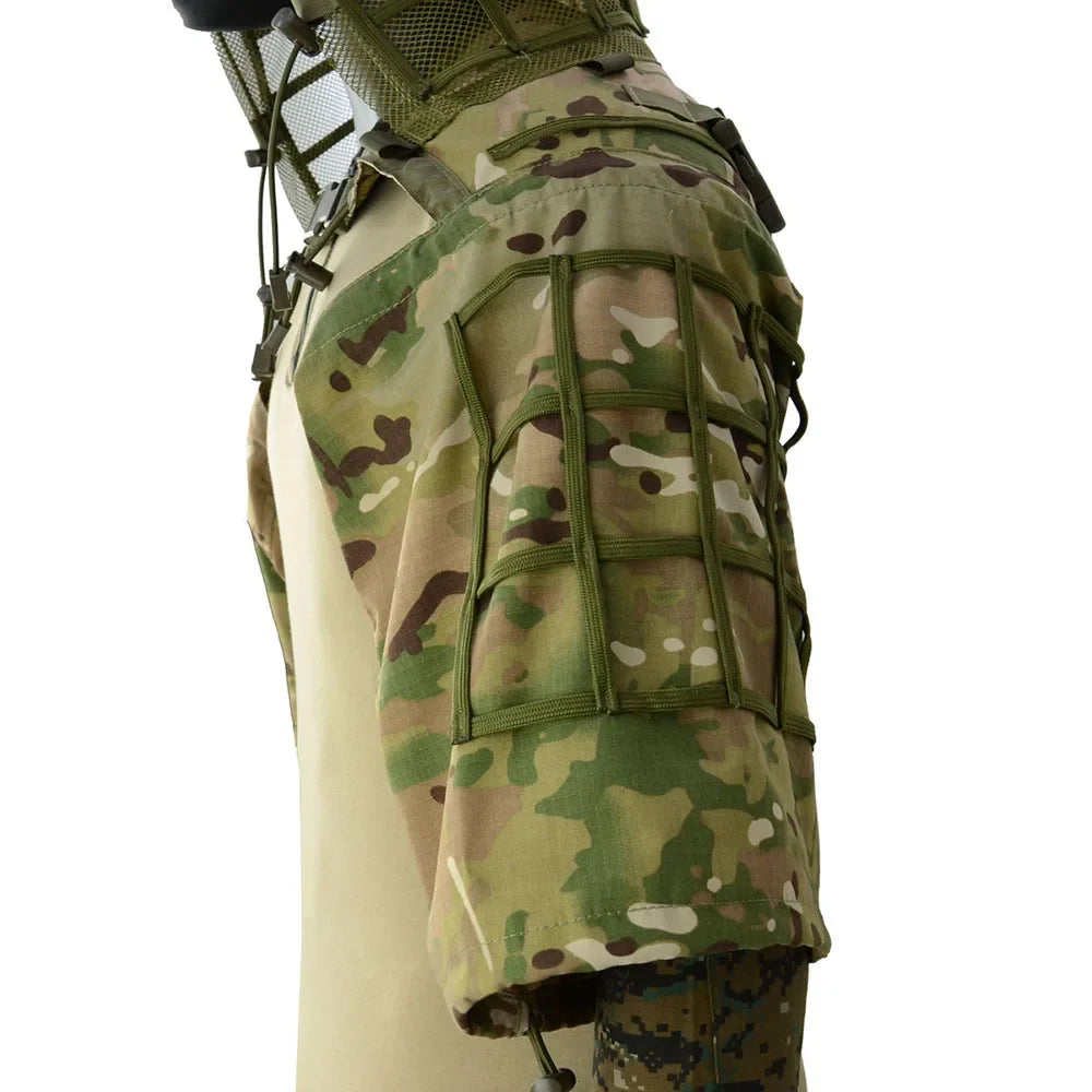 Ghillie Suit Tactical Sniper Coat – Viper Hood Camouflage Clothing for Airsoft, Paintball & Hunting, Ripstop Fabric