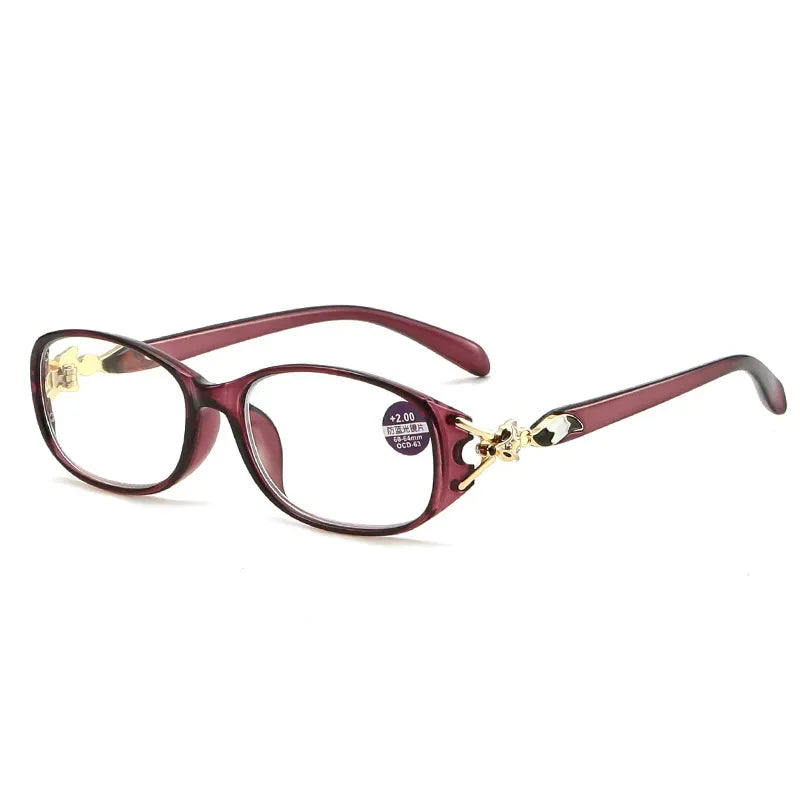 Women's Fox Anti-Blue Light Reading Glasses – Fashion Presbyopic Eyewear +1.0 to +4.0 Computer Prescription Glasses