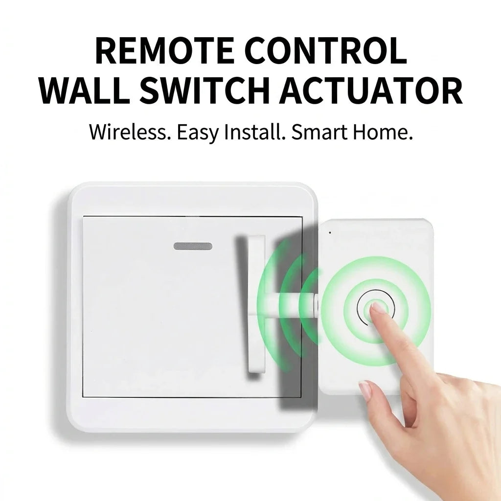 Wireless Remote Control Button Pusher - Automatic Smart ON/OFF Switch Controller for Lights & Tools Without Wiring