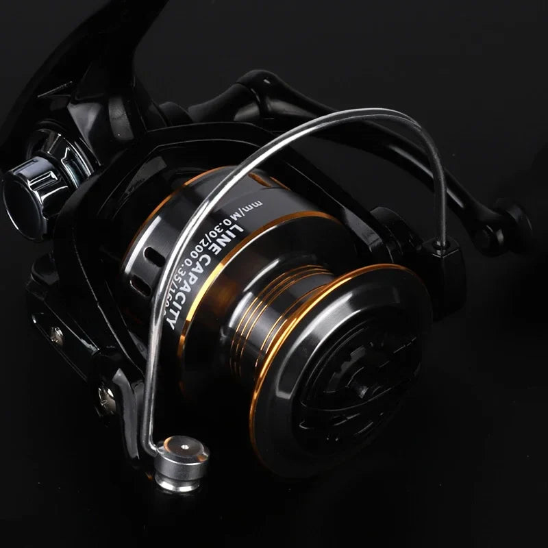 Professional Spinning Fishing Reel - Ultra Light 1000-7000 Series with 5.2:1 Gear Ratio, CNC Metal Spool & 26LB Max Drag