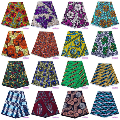 Original African Wax Print Fabric - 100% Cotton Colorful Dutch Ankara Pagne