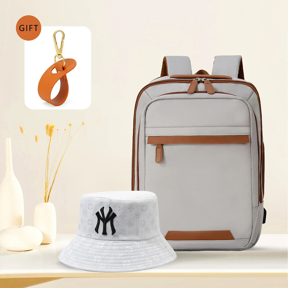 USB Rechargeable Laptop Backpack - Waterproof Large Capacity Unisex School & Travel Bag
