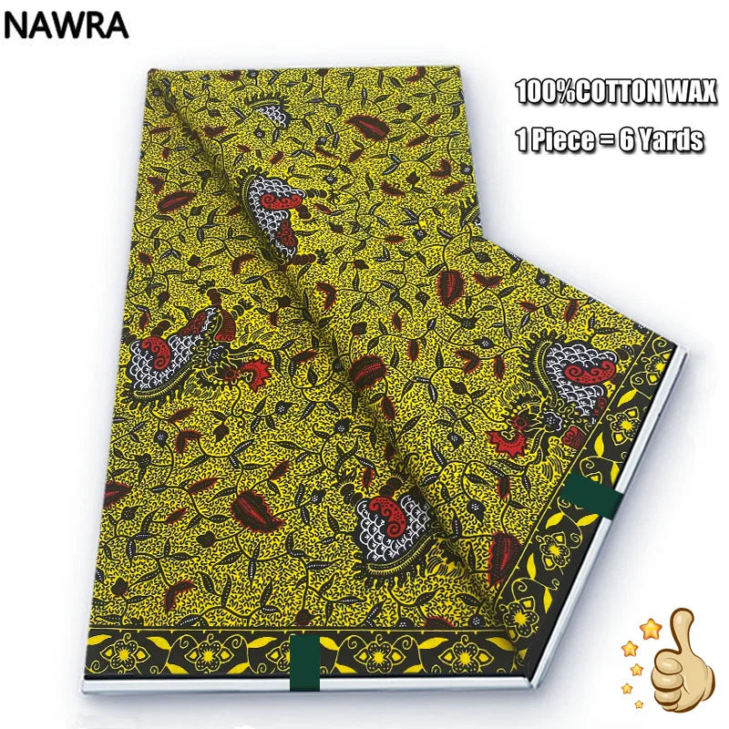 Original 100% Cotton African Wax Print Fabric - Soft Ankara Batik DIY Pagne