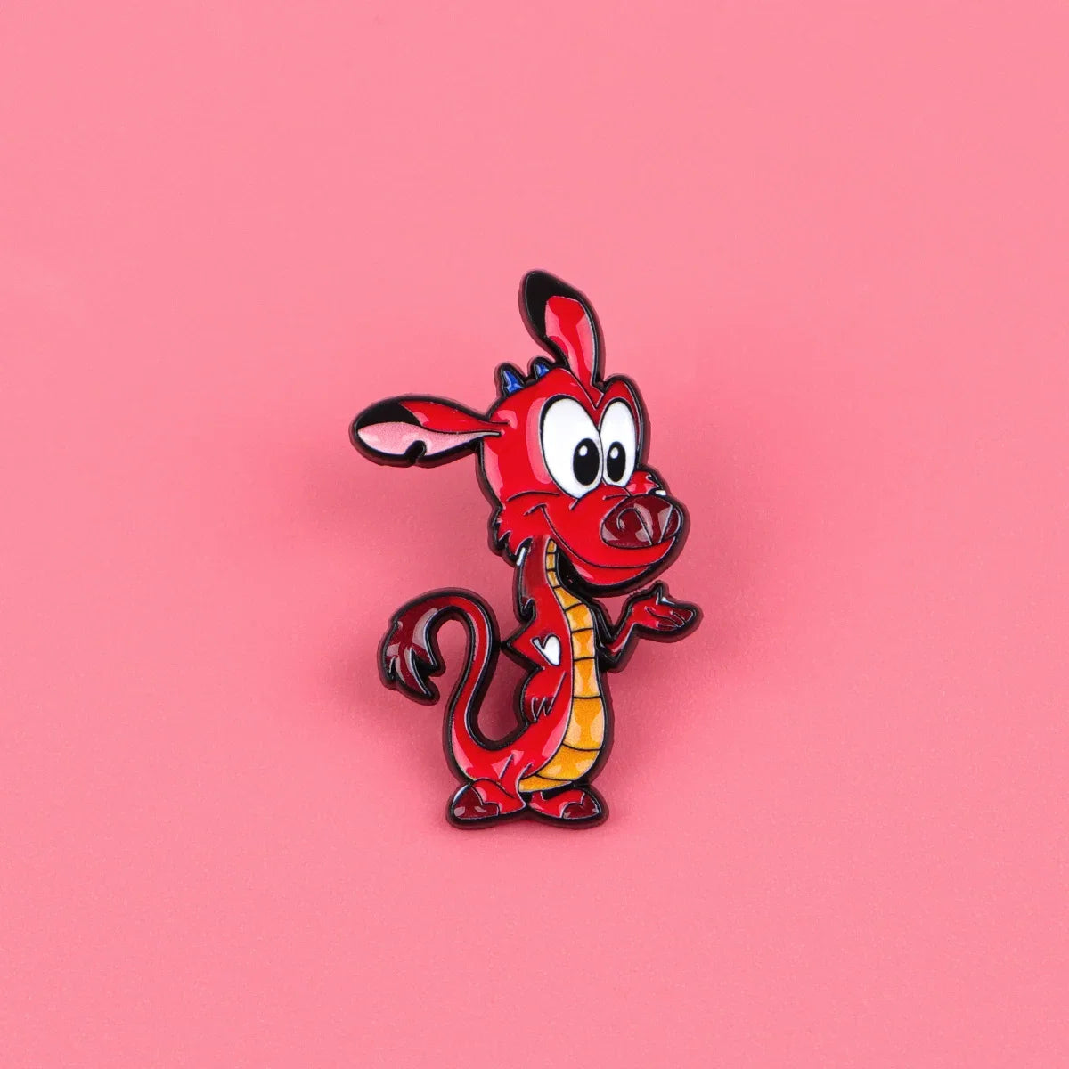 Red Dragon Enamel Pin - Cartoon Brooch Lapel Badge for Coats, Bags & Gifts