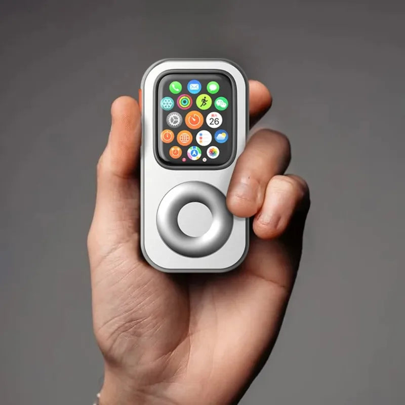 3D Aluminum Alloy Retro iPod Style Protective Case – Apple Watch Series 7/8/9/10 Function Expansion