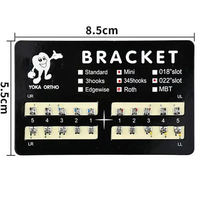 PIORPOY 20PCS Orthodontic Brackets - Mini Roth/MBT 022 Dental Braces Hooks & Treatment Materials