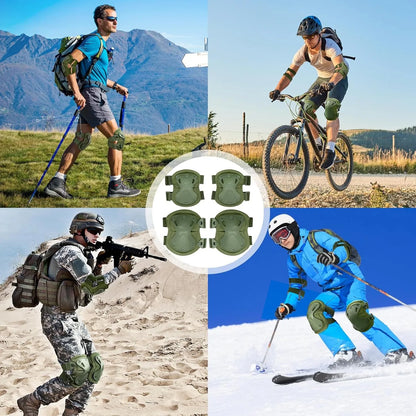Tactical Knee & Elbow Pads Set - Professional Combat Protective Gear (2-Piece Set)