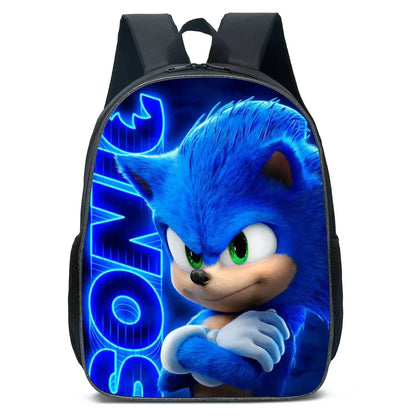 Cartoon Sonic School Backpack – Anime Kids' Primary & Secondary Mochila Bag