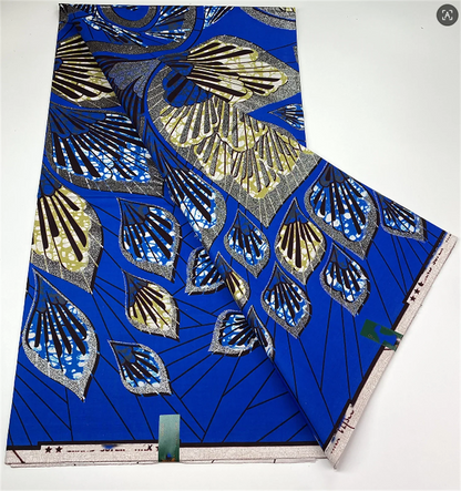 Original African Wax Print Fabric - 6 Yards 100% Cotton Nigerian Ankara Sewing Material